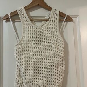 Cream Knit Tank Top